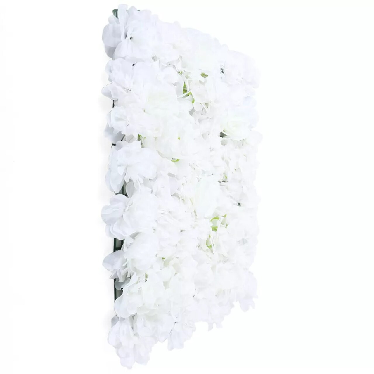 Artificial Silk Rose White Flower Wall Backdrop Fake Flowers Wall Panels Decor